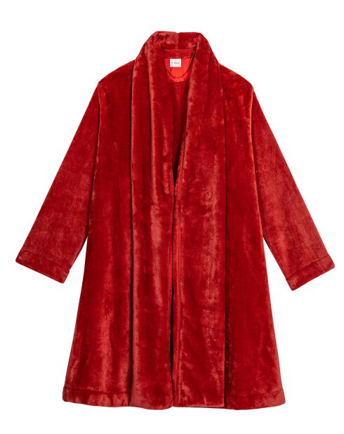 Robe de chambre en peluche flanelle Essentiel tomette