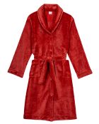 Robe de chambre en peluche flanelle Essentiel tomette