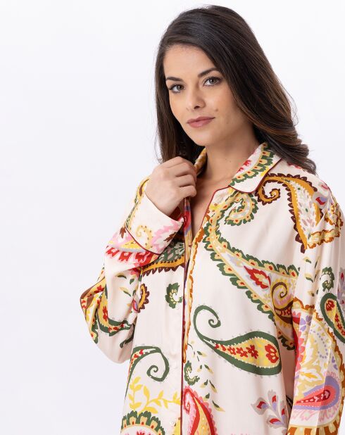Chemise de nuit boutonnée Allegra multicolore
