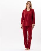 Ensemble Top & Jogging en velours Allegra tomette