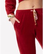 Ensemble Top & Jogging en velours Allegra tomette