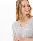 Chemise de nuit Chamade gris chiné