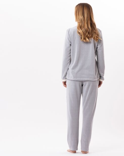 Pyjama en micropolaire Douce gris chiné