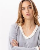 Pyjama en micropolaire Douce gris chiné