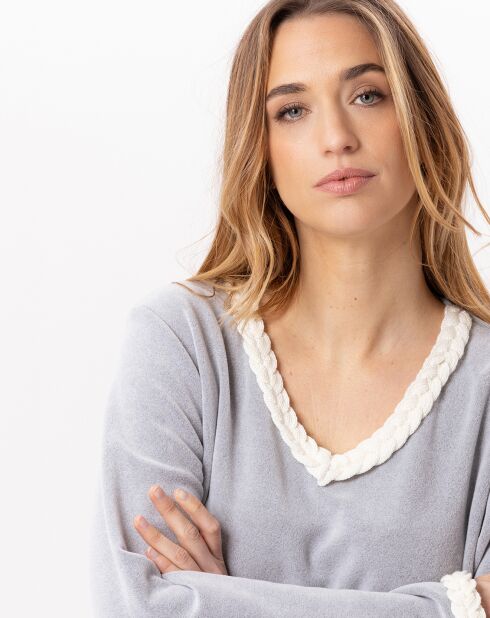Pyjama en micropolaire Douce gris chiné