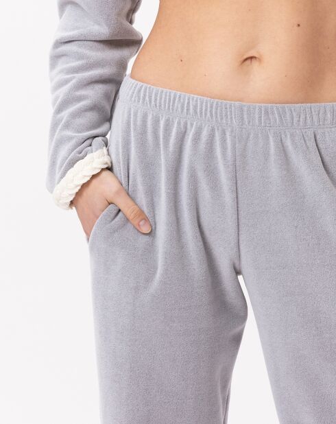 Pyjama en micropolaire Douce gris chiné
