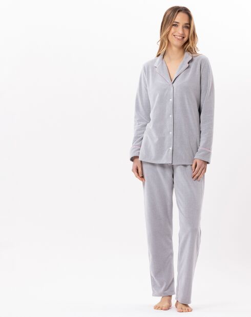 Pyjama en micropolaire Douce gris chiné