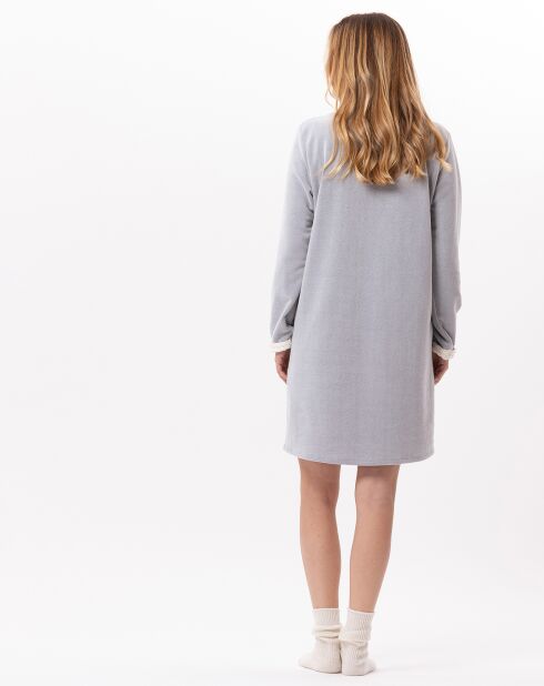 Chemise de nuit en micropolaire Douce gris chiné