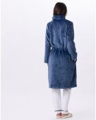 Veste d'intérieur en peluche flanelle Essentiel prusse