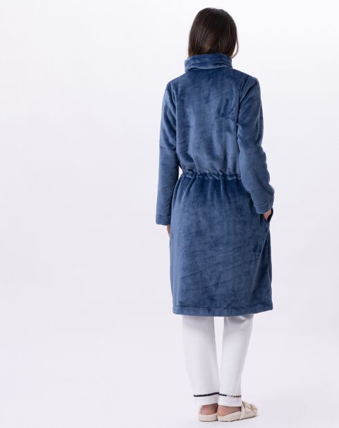 Veste d'intérieur en peluche flanelle Essentiel prusse