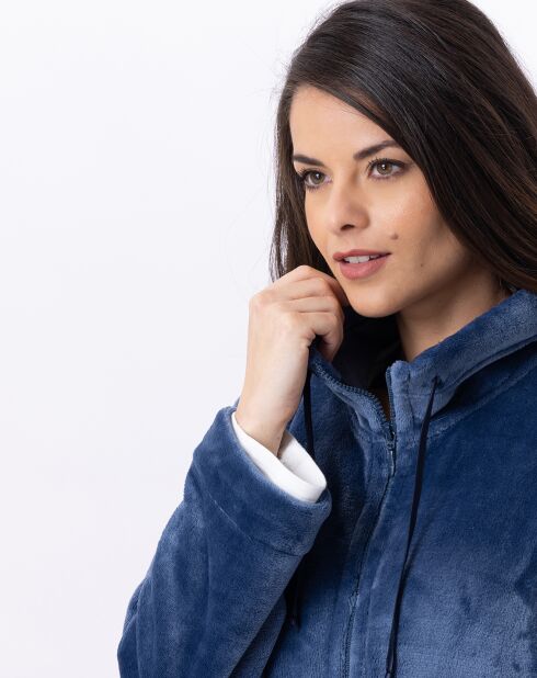 Veste d'intérieur en peluche flanelle Essentiel prusse