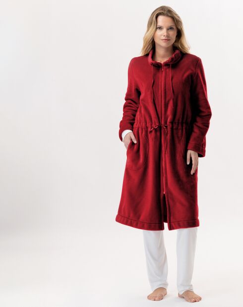 Veste d'intérieur en peluche flanelle Essentiel tomette