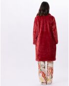 Robe de chambre en peluche flanelle Essentiel tomette