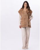 Veste d'intérieur en peluche flanelle Essentiel dorée