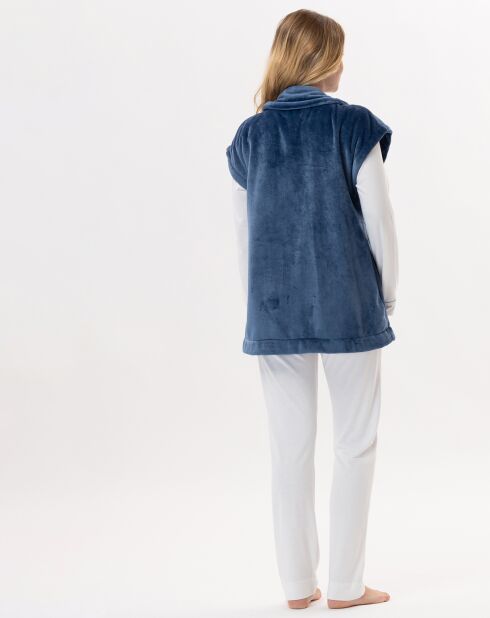 Veste d'intérieur en peluche flanelle Essentiel prusse