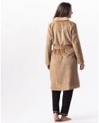 Robe de chambre en peluche flanelle Essentiel dorée