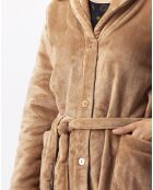 Robe de chambre en peluche flanelle Essentiel dorée