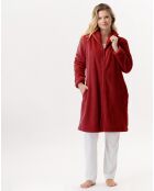 Robe de chambre en peluche flanelle Essentiel tomette
