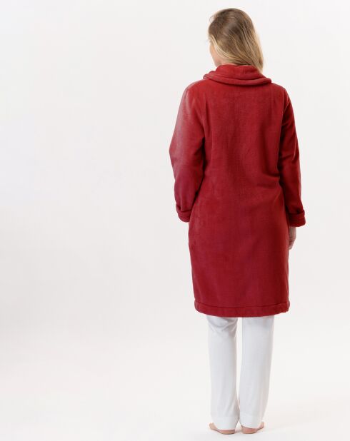 Robe de chambre en peluche flanelle Essentiel tomette
