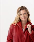 Robe de chambre en peluche flanelle Essentiel tomette