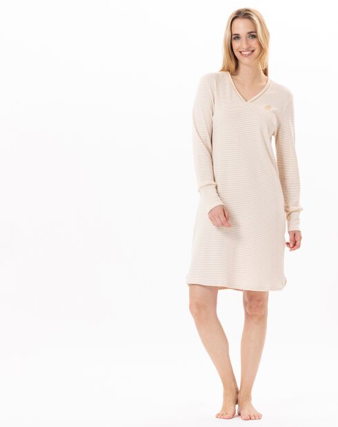 Chemise de nuit Garance doré/écru