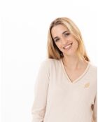 Chemise de nuit Garance doré/écru