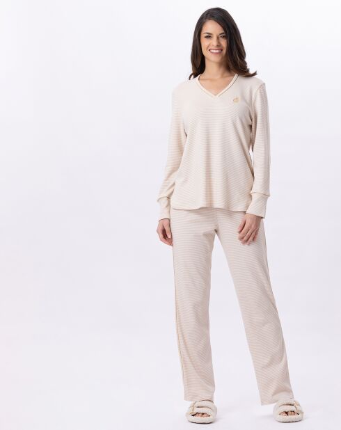 Pyjama Garance doré/écru