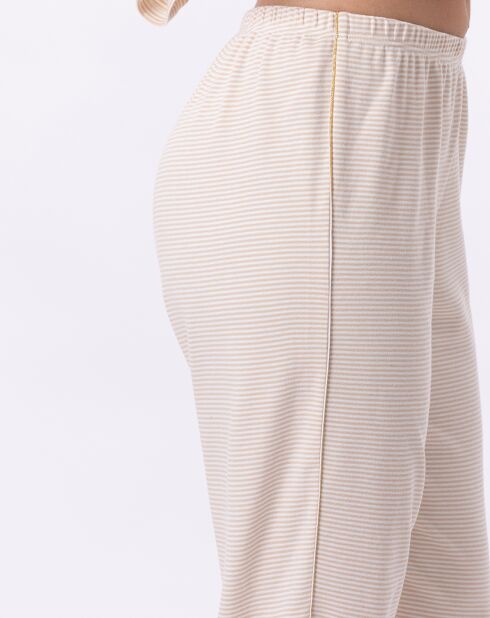 Pyjama Garance doré/écru
