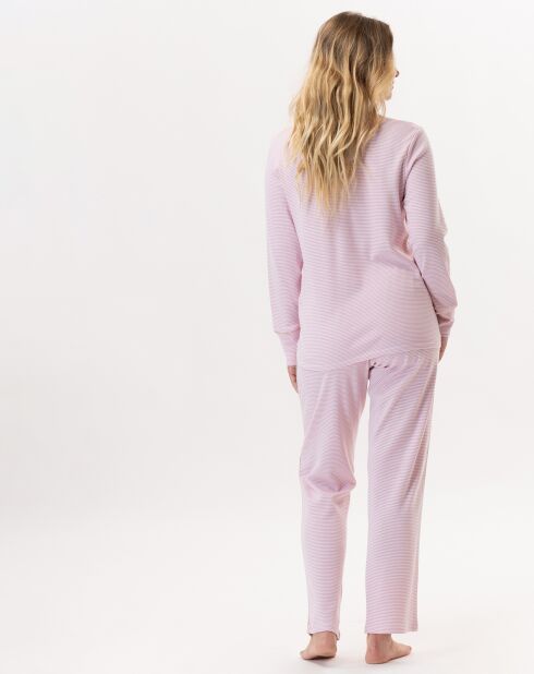 Pyjama Garance rose/blanc
