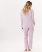 Pyjama Garance rose/blanc