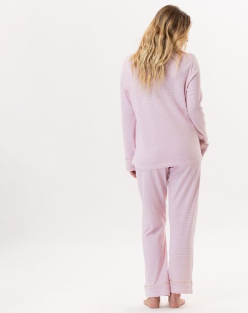 Pyjama Garance rose/blanc