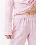 Pyjama Garance rose/blanc