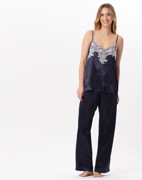 Pyjama en satin Moon marine