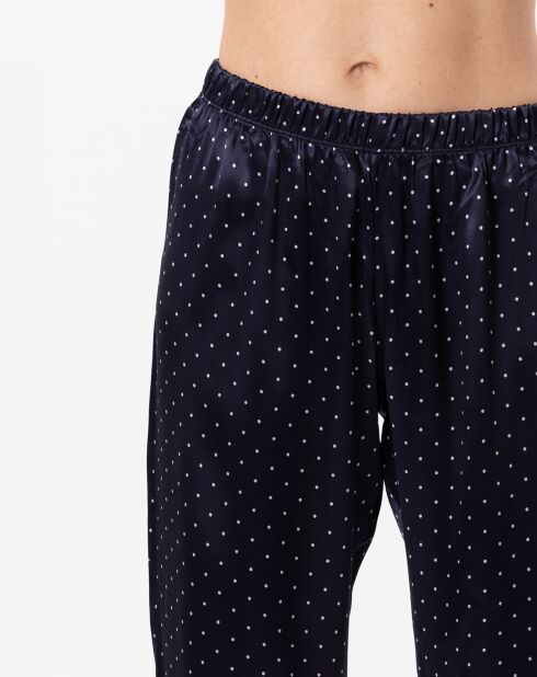 Pyjama en satin Moon marine