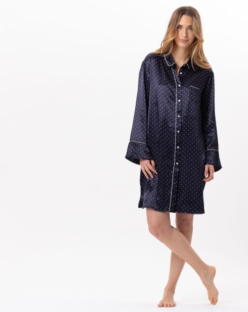 Liquette en satin Moon marine