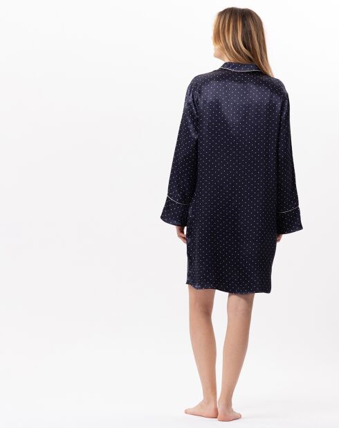 Liquette en satin Moon marine