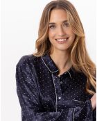 Liquette en satin Moon marine