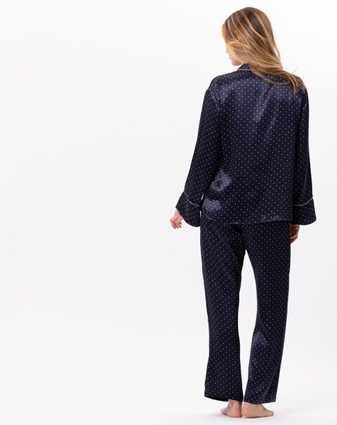 Pyjama en satin Moon marine