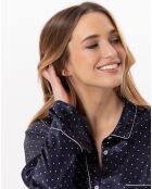 Pyjama en satin Moon marine