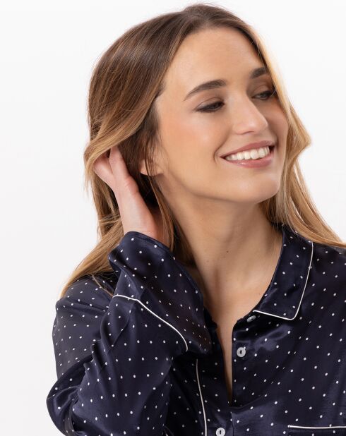 Pyjama en satin Moon marine