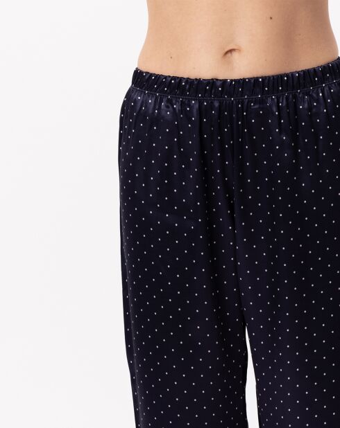 Pyjama en satin Moon marine