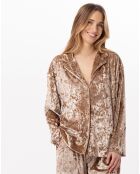 Veste d'intérieur en velours Platine dorée