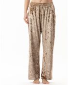 Pantalon en velours Platine doré