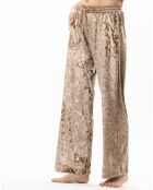 Pantalon en velours Platine doré