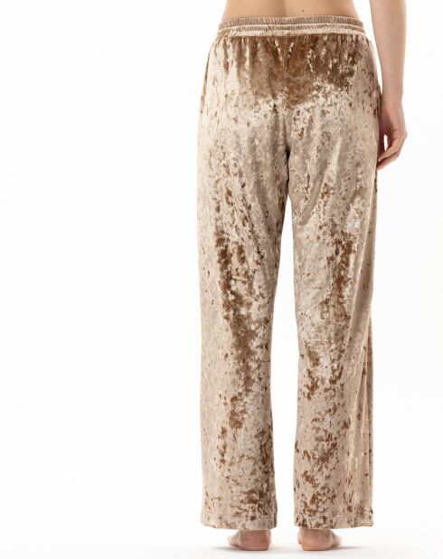 Pantalon en velours Platine doré