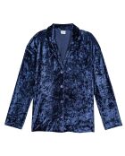 Veste d'intérieur en velours Platine bleue