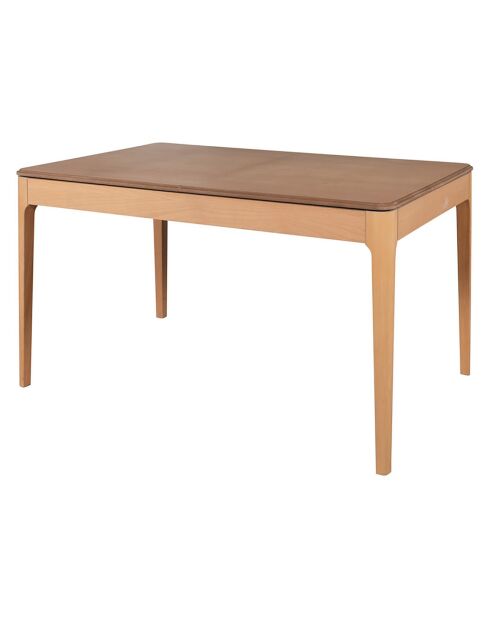 Table à manger extensible Evone naturelle - 120x75x80 cm