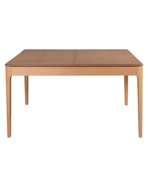 Table à manger extensible Evone naturelle - 120x75x80 cm