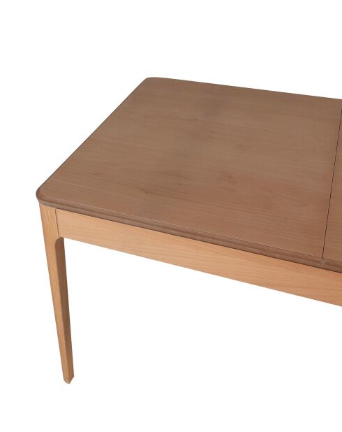 Table à manger extensible Evone naturelle - 120x75x80 cm