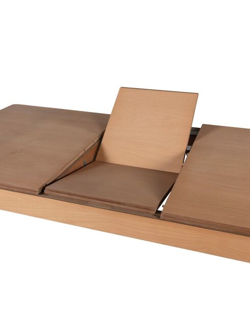 Table à manger extensible Evone naturelle - 120x75x80 cm